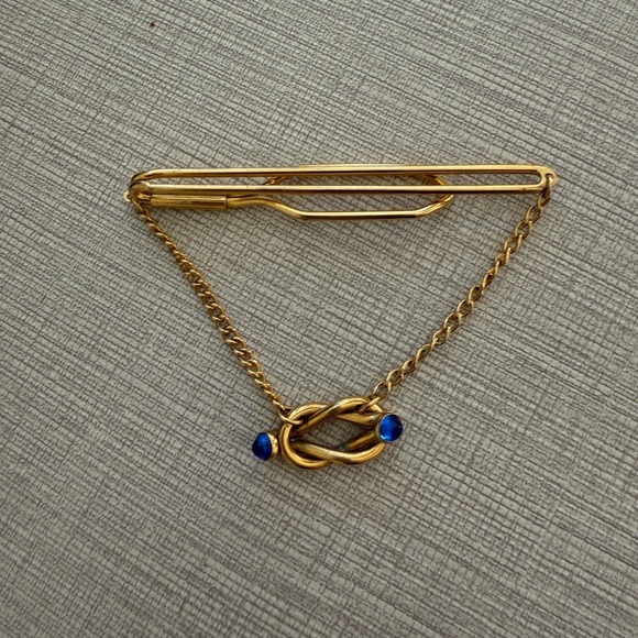 Vintage Correct Quality Rolled Gold Plate Neck Tie Bar Knot Blue
Tip Ends 21/4” - Picture 1 of 6